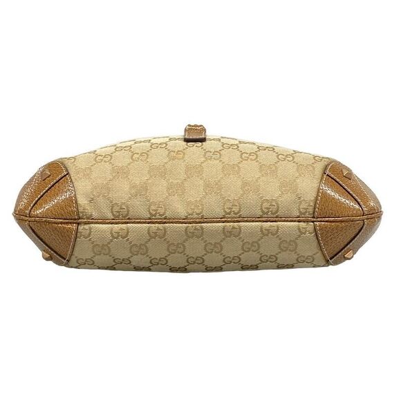 Gucci Shoulder Bag New Jackie GG Pattern 120888 Beige And Light Brown Leather - Picture 5 of 15